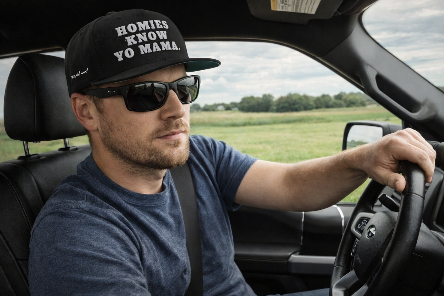 HOMIES KNOW YO MAMA FLATBILL SNAPBACK HAT