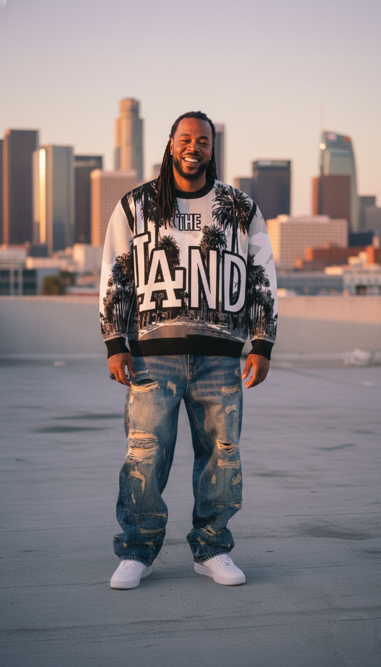 THE LAND RELAXED CREW NECK SWEATER
